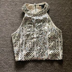 Sequined Crop Top